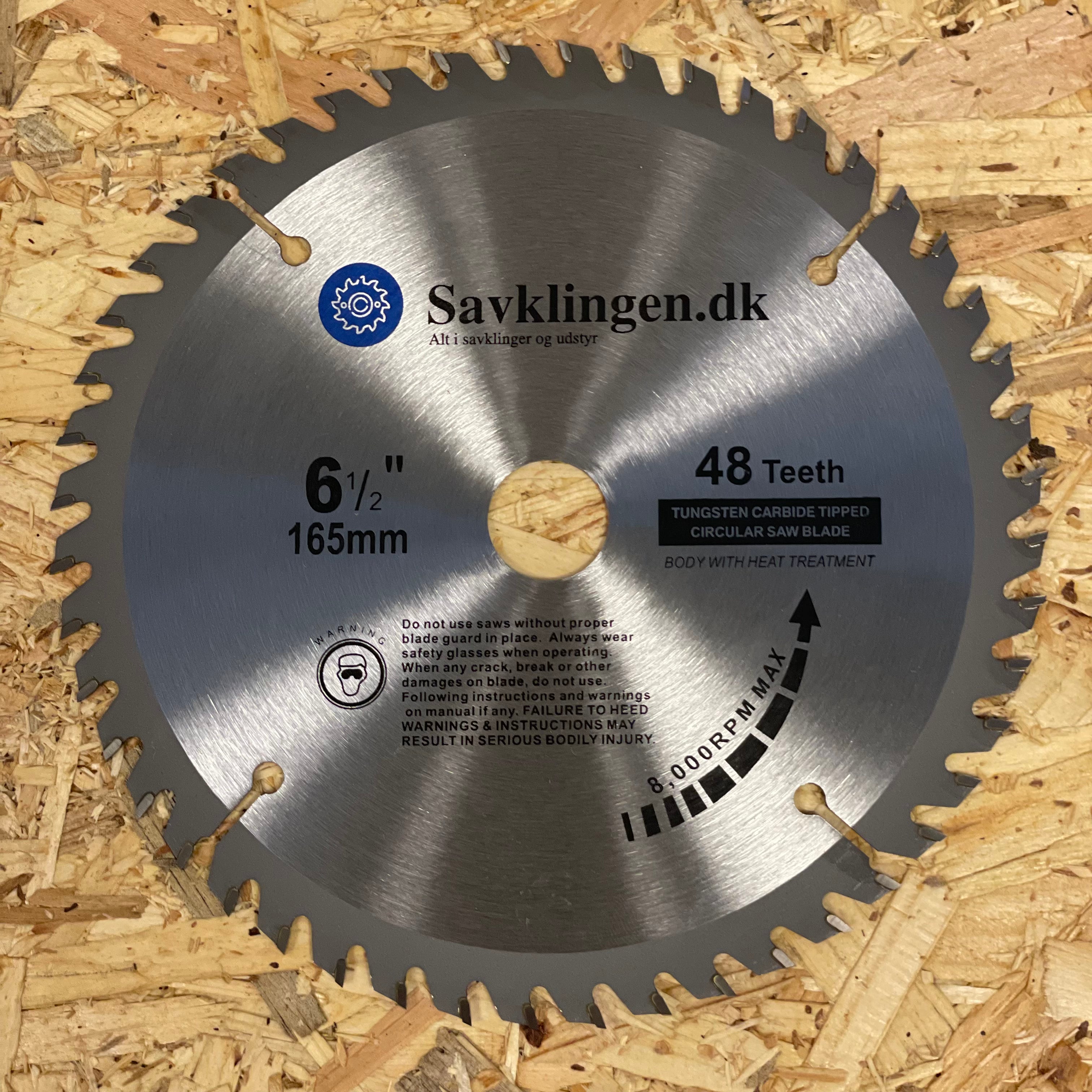 Håndrundsavsklinge 165mm, 48 tænder